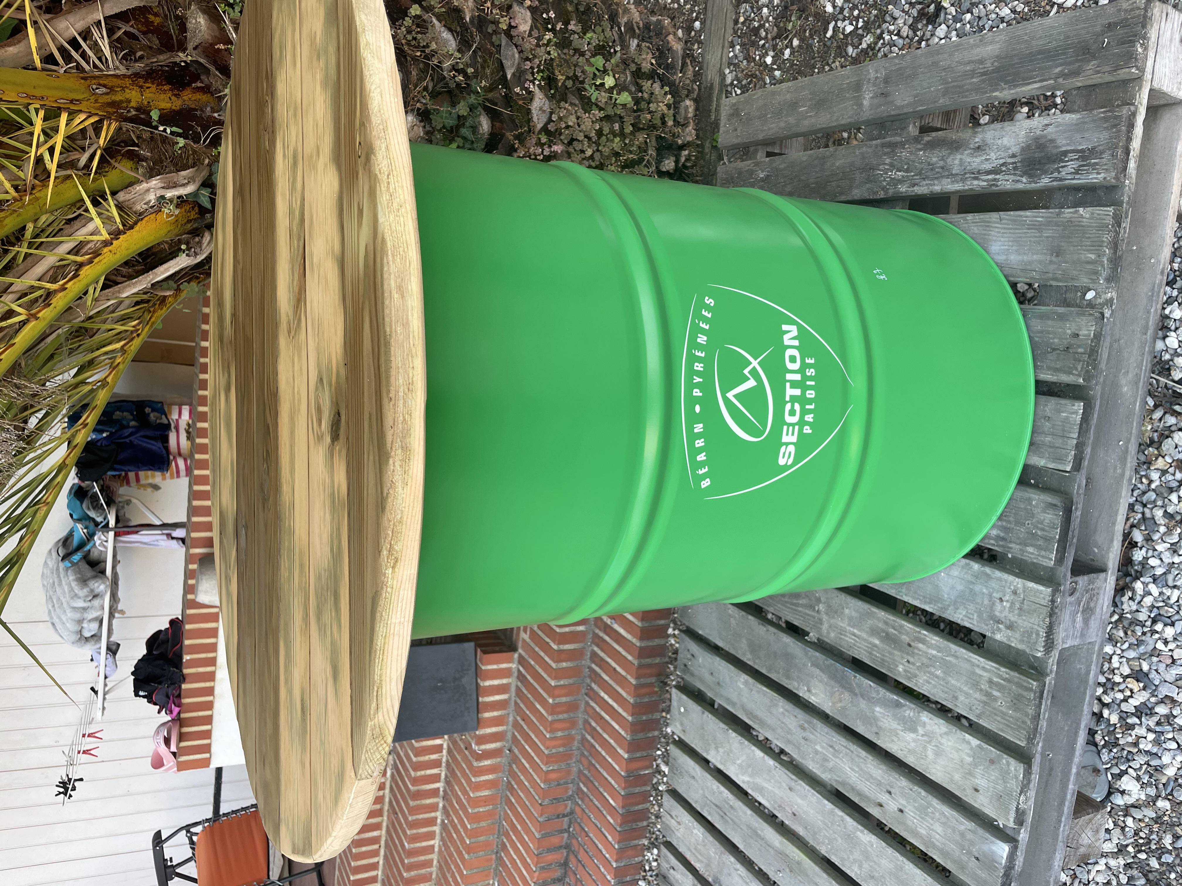 Mange debout section paloise plateau 100cm